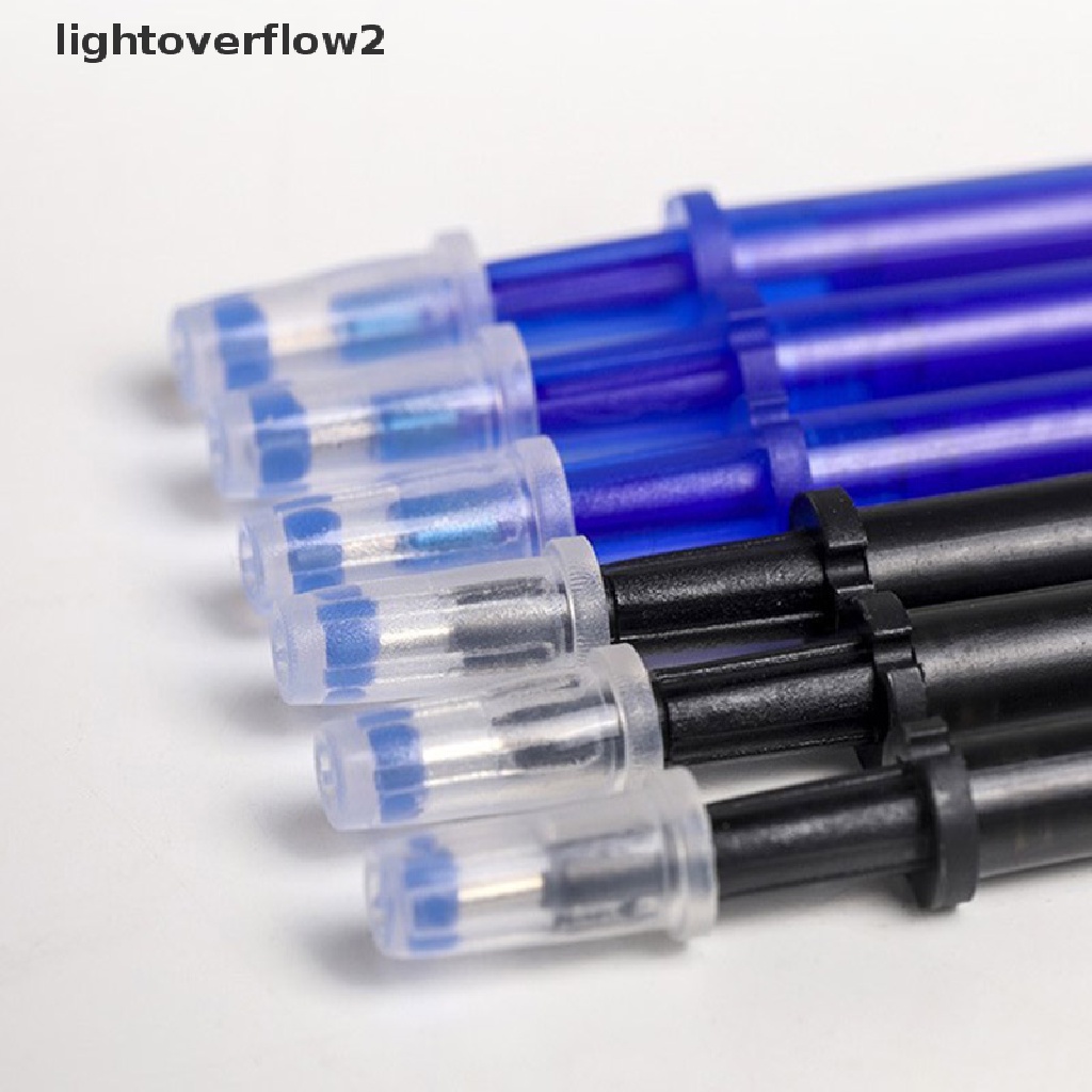 (lightoverflow2) 100pcs / Set Refill Pulpen Gel 0.5mm Tinta Biru / Hitam