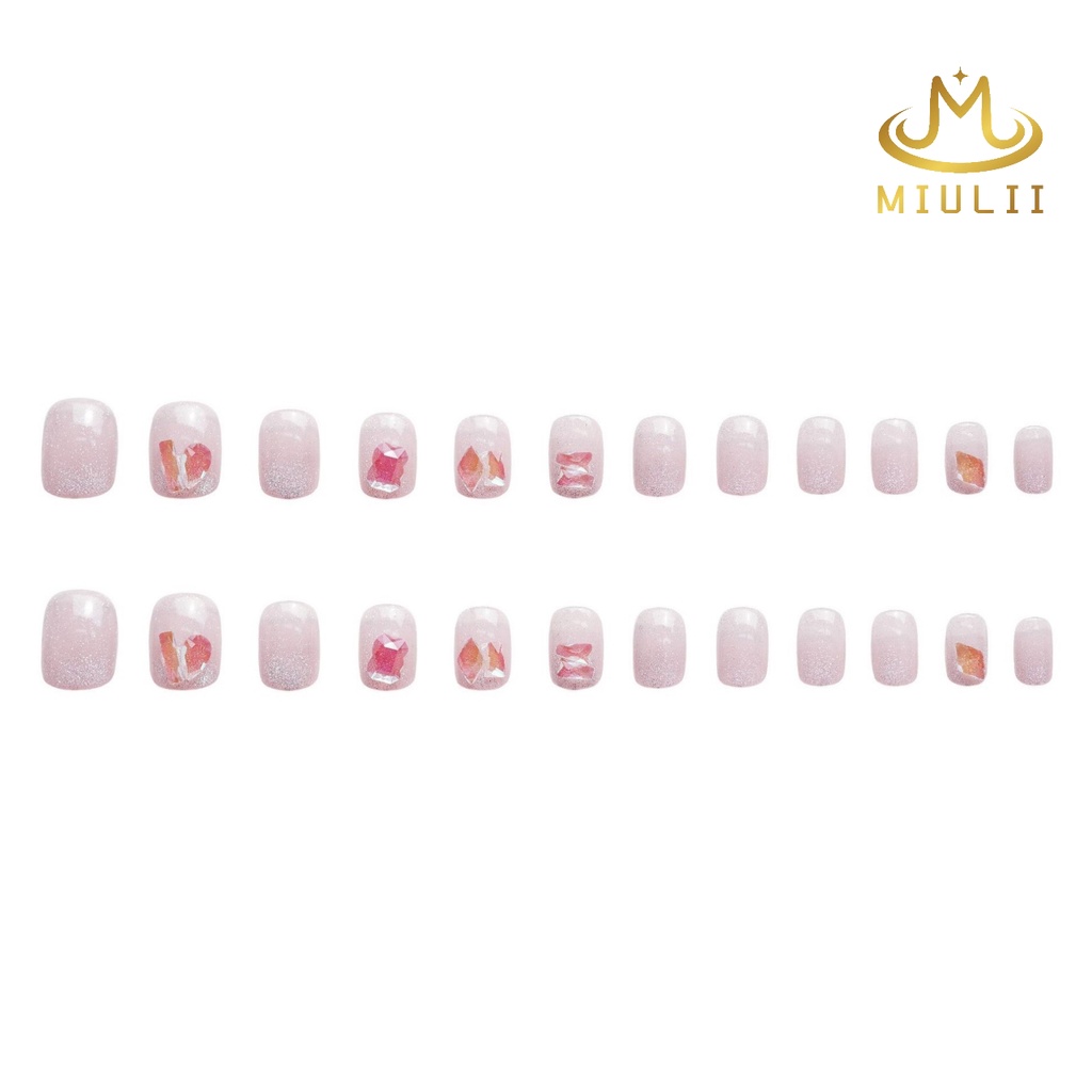 MIULII / KUKU PALSU   A0599  / 24PCS / 3D / NAIL ART / PREMIUM / CUTE / FREE LEM JELLY / KUTEK