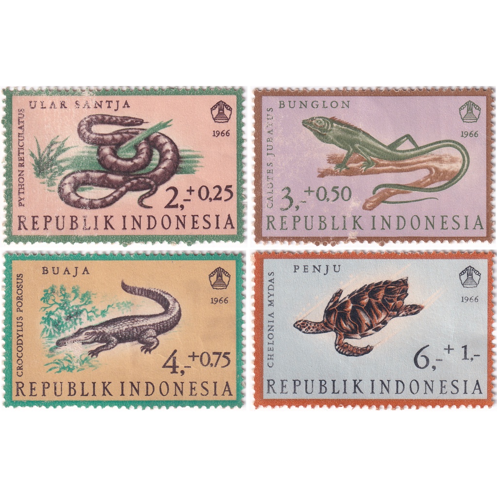 

Prangko Indonesia 1966 - Reptiles