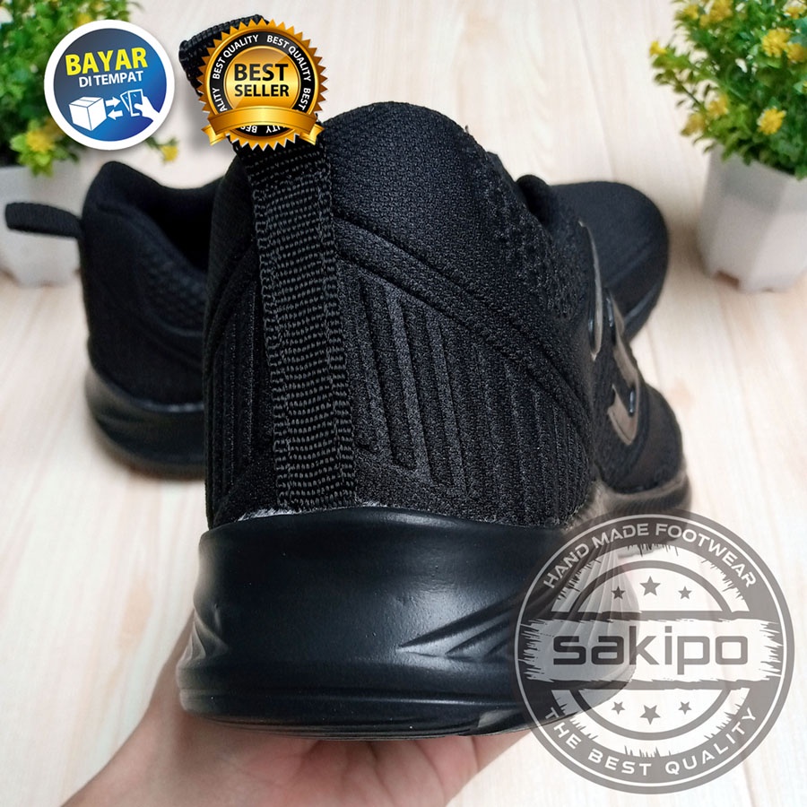 PROMO BTS KEMBALI SEKOLAH !! SEPATU SEKOLAH HITAM POLOS MEREK SAKIPO SD SMP SMA SMK KULIAH / SEPATU BERTALI ANAK SEKOLAH WARNA HITAM  / SEPATU JOGGING RINGAN DI PAKAI / SAKIPO