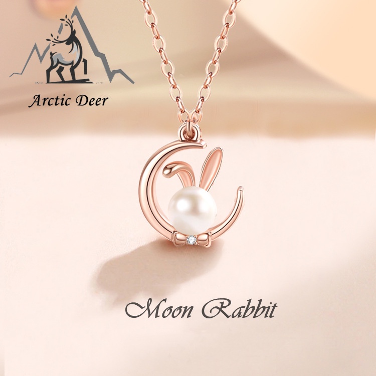 Kalung Sterling silver S925-Rabbit (Garansi 2 Tahun ) Tidak memudar dan tidak berkarat kalung perak asli  s925 Original Arctic Deer