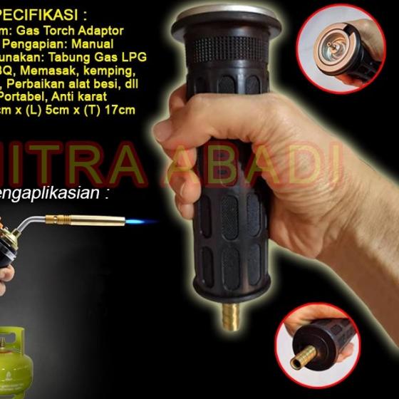 Gas Torch Adaptor / Adaptor Kepala Gas Pemantik - SELANG2,5M+Klem
