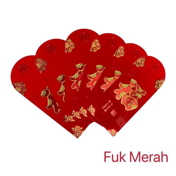 

ANGPAO FU PANJANG BARU ANGPAO IMLEK FUK TEBAL TULISAN EMAS TIMBUL FREE