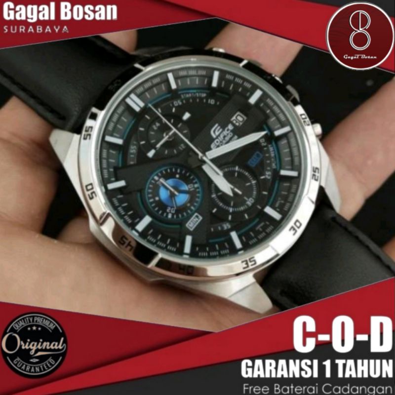 Jan Tangan Premium | Casio Edifice 556 Leather Grade Original | Jam Tangan Casio