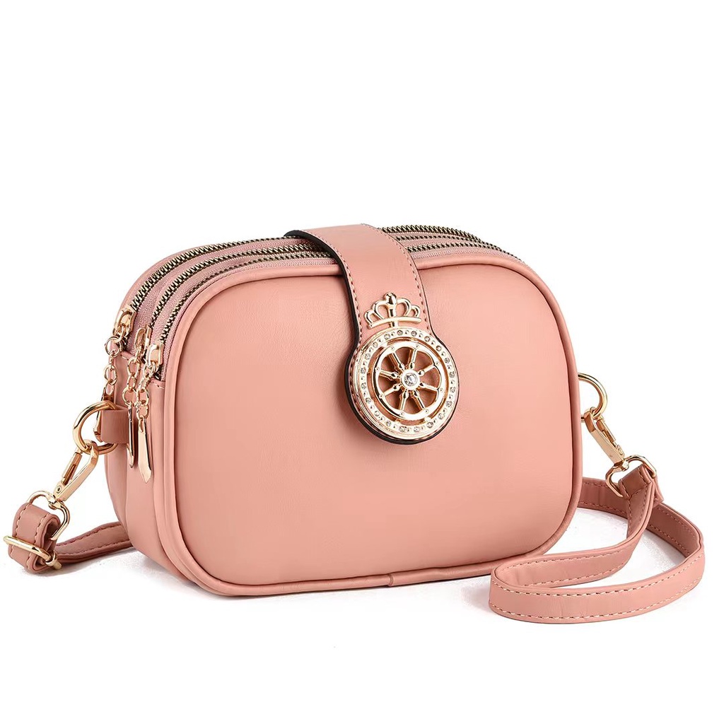 BJ43533 - BEIGE/BLACK/BLUE/KHAKI/PINK - TAS SLEMPANG DOMPET HP WANITA FASHION KOREA CHINA IMPORT MODIS ELEGAN TERMURAH TERLARIS TERBARU BAGSTORE JAKARTA TAS BATAM BQ3533 LT2131 EL4511