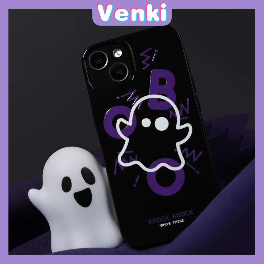 Case For iPhone 14 Series TPU Soft Case Halloween Cute Purple Ghost Glossy Black Candy Case Camera Protection Shockproof For iPhone 14 13 12 11 Plus Pro Max 7 Plus X XR