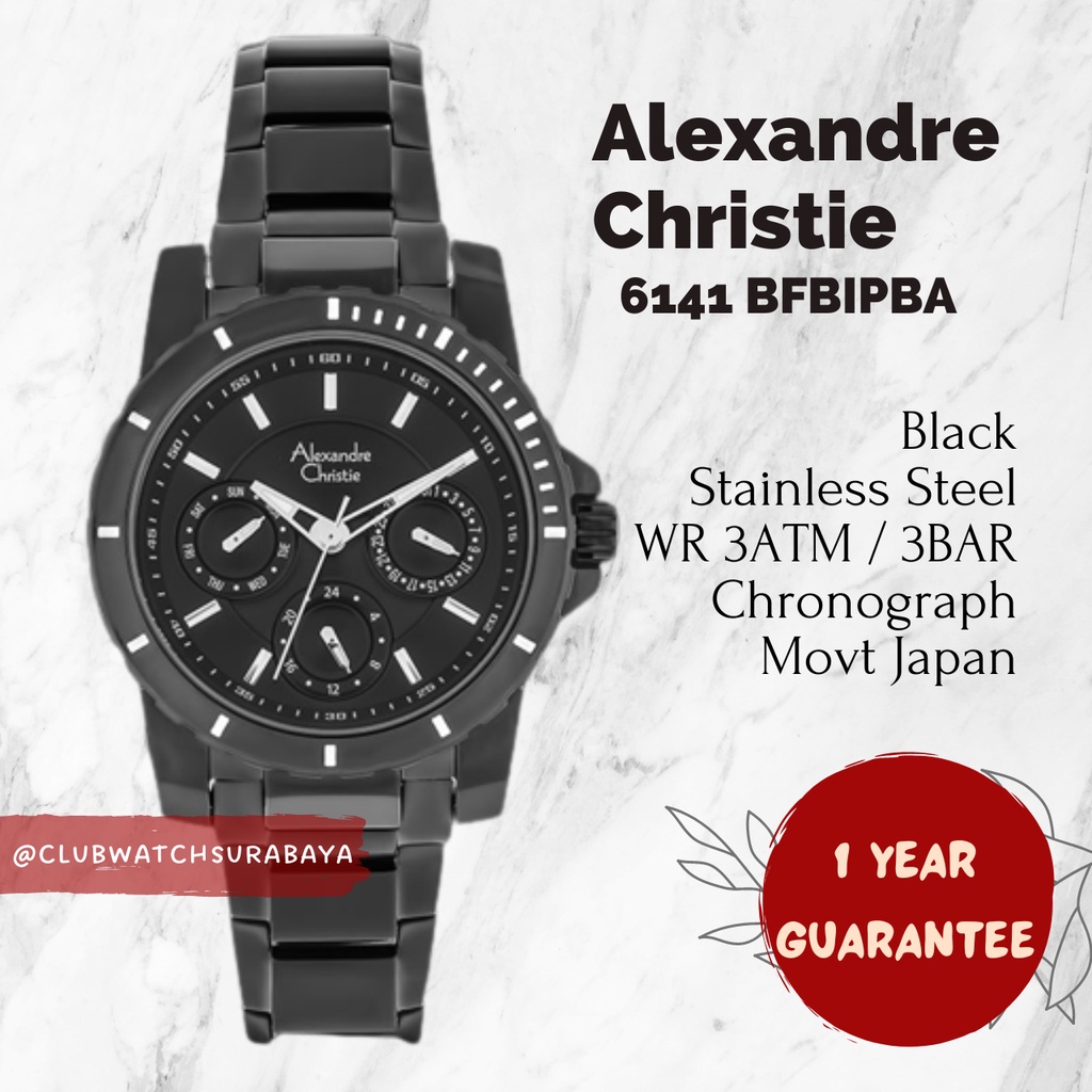 Jam Tangan Wanita Alexandre Christie ORI 6141 BFBIPBA / Alexandre Christie Jam Tangan Cewek 6141 BFB