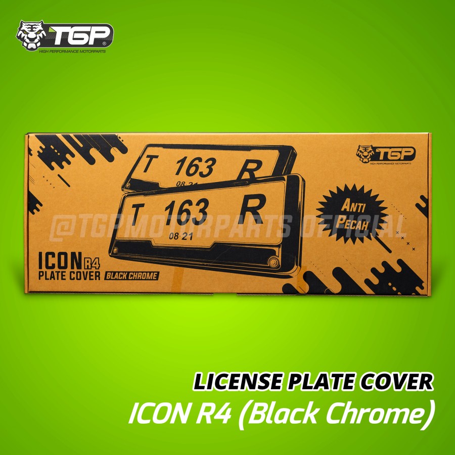 DUDUKAN PLAT NOMOR MOBIL ICON CHROME AKSESORIS VARIASI TOYOTA