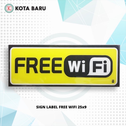 

Sign Label akrilik Free Wifi