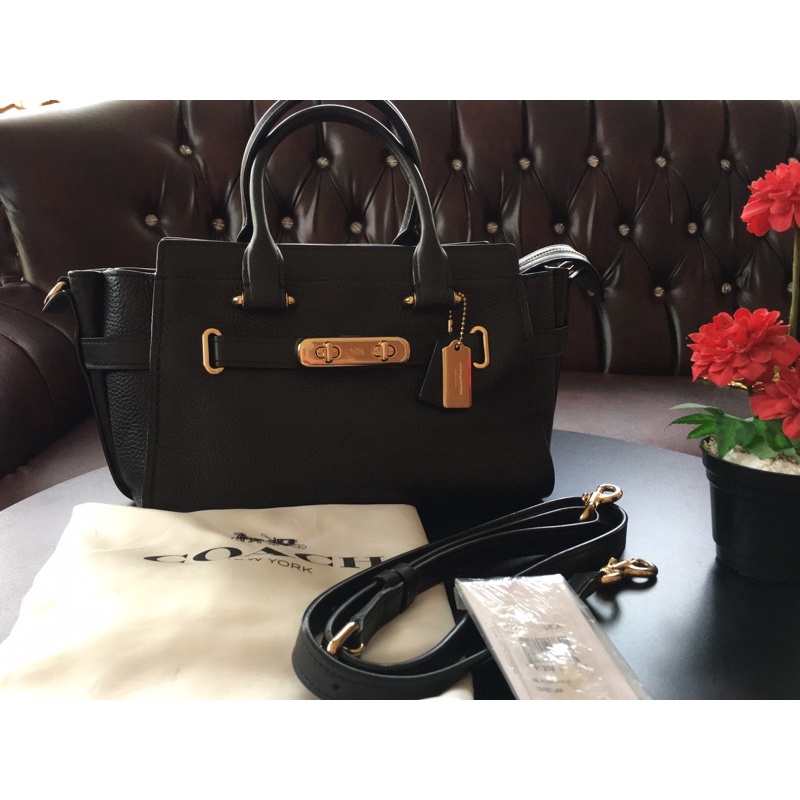 ORIGINAL PRELOVED COACH SWAGGER 27 BLACK GOLD