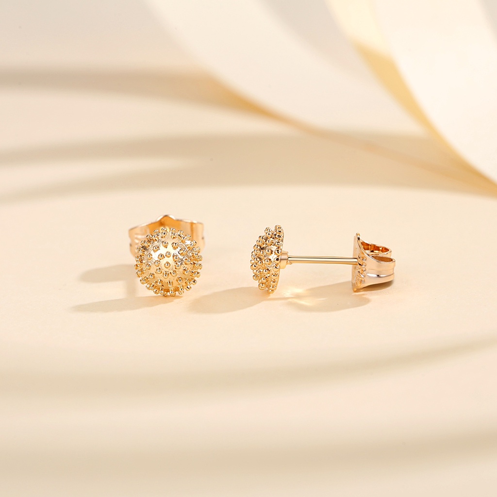 Y802 [COD✔]Anting Stud Bahan Titanium Steel Warna Emas Gaya Korea Untuk Wanita