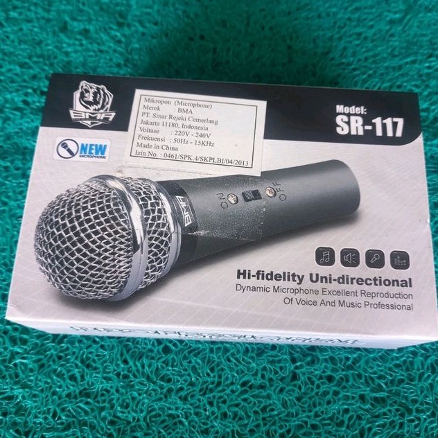 MICROPHONE BMA SR-117 KENDANG KETIPUNG TAK DUT JAIPONG RAMPAK Microphone Gendang Dynamic Microphone 
