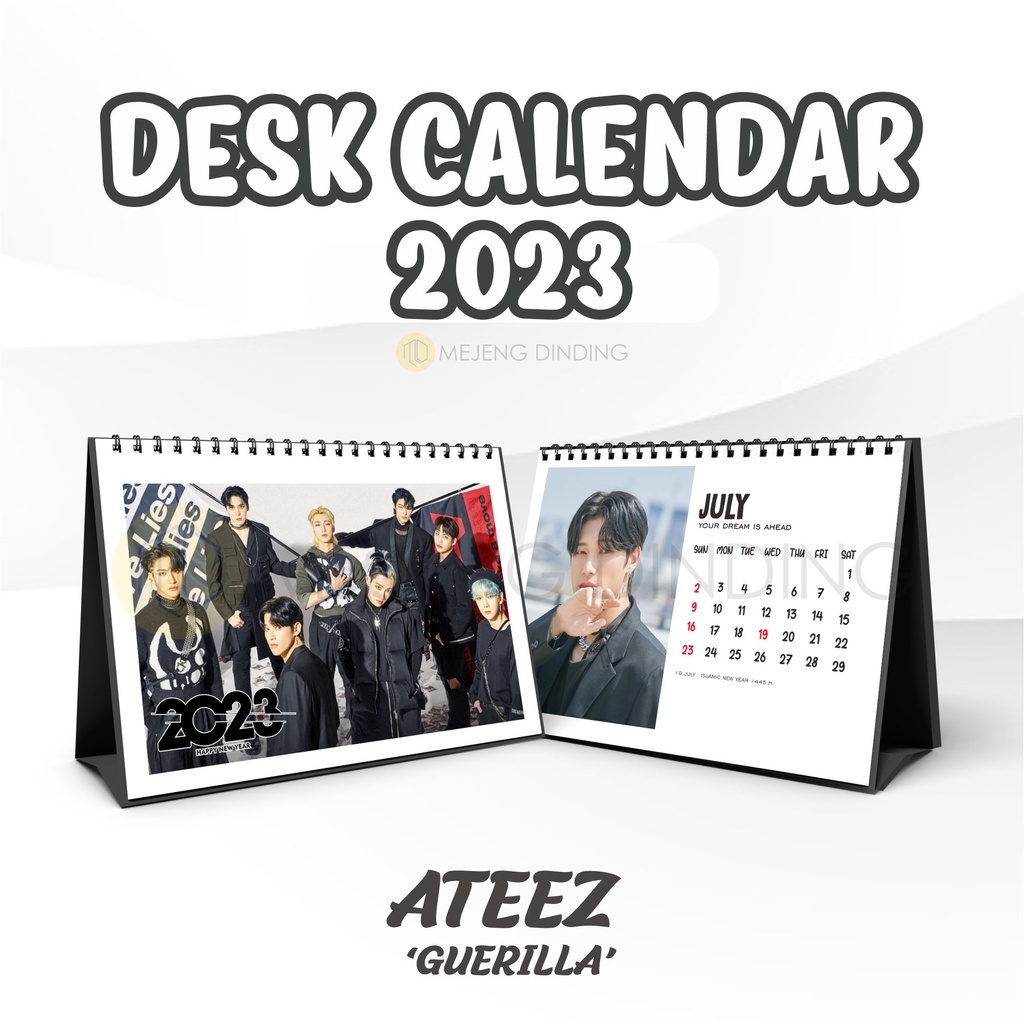 

KALENDER MEJA 2023 ATEEZ GUREILLA DEJAVU / KOREA / BOYBAND/ KPOP/KUALITAS HD/WOOYOUNG/CHOI SAN/PARK SEONGHWA/KIM HONGJONG/JEONG YUN HO/SONG MIN-GI/KANG YEO SANG/CHOI JONG HO LIMITED 2023 KUALITAS HD