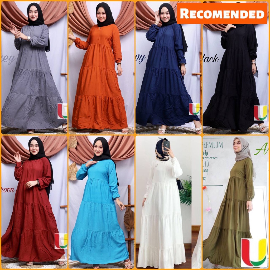 Batik Usman - TERBARU GAMIS RAYON POLOS PUTIH GAMIS RAYON PREMIUM TEBAL DAN ADEM / GAMIS TWILL RAYON POLOS