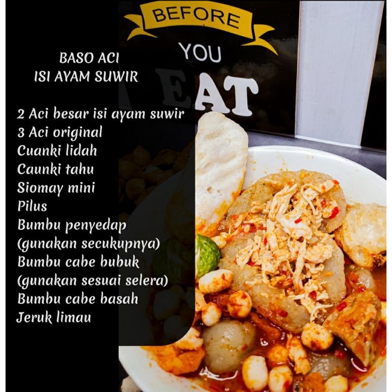 

Baso aci ayam suwir