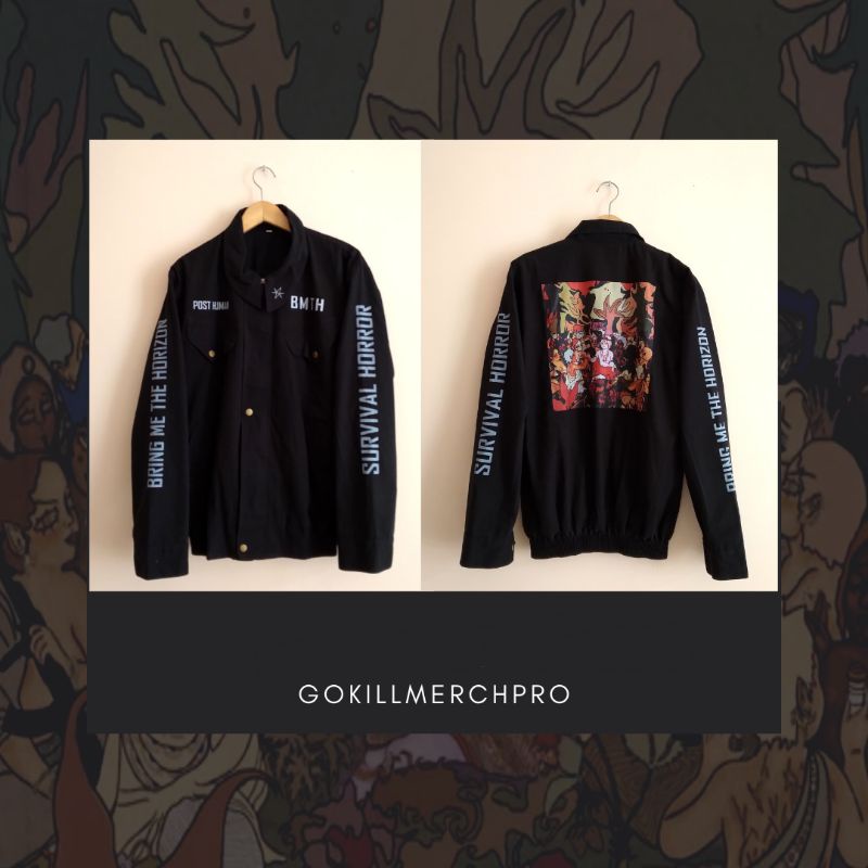 FLIGHT JACKET POST HUMAN SIRVIVAL HORROR BMTH BRING ME THE HORIZON/ JAKET BMTH / JAKET METAL