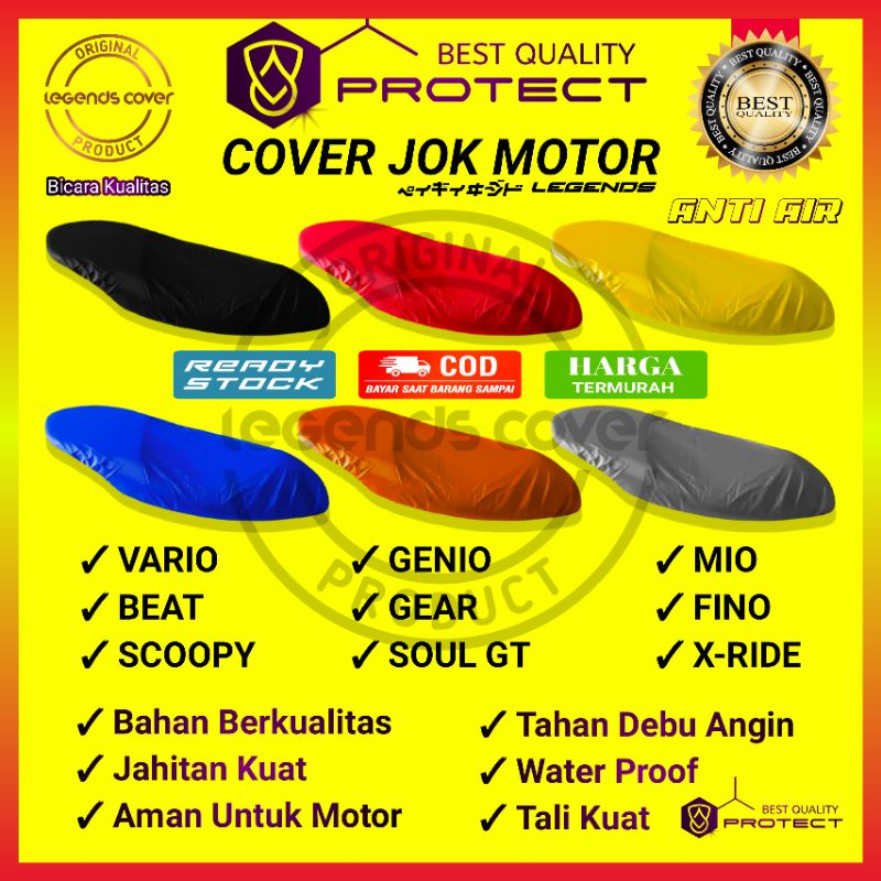 SUPERIOR PROTECT Sarung Cover Jok Motor Anti Air Ukuran L Bahan Tebal - COD Terlaris