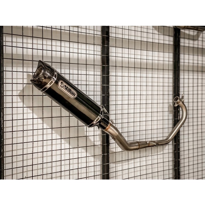 KNALPOT VILLAN SV1 BLACK r15 cbr150 gsx150 mt15 cb150 xsr155 BARANG 1005 ORIGINAL