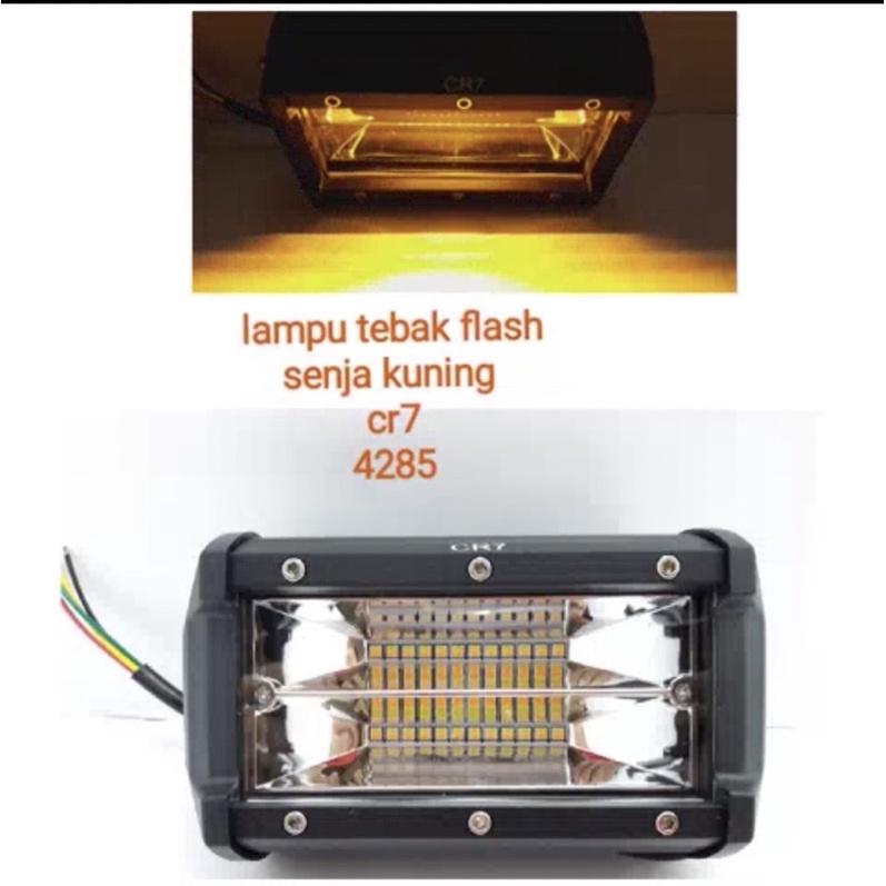 LAMPU tembak sorot cr7 led bar cree CWL 24 MATA+ BREKET dudukan depan