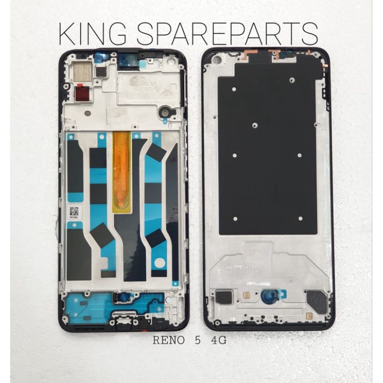 FRAME DUDUKAN LCD TULANG TENGAH OPPO RENO 5 4G BLACK