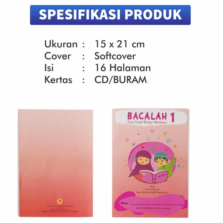 BUKU ANAK CARA CEPAT BELAJAR MEMBACA BACALAH JILID 1 2 3 BUKU TK PAUD SD