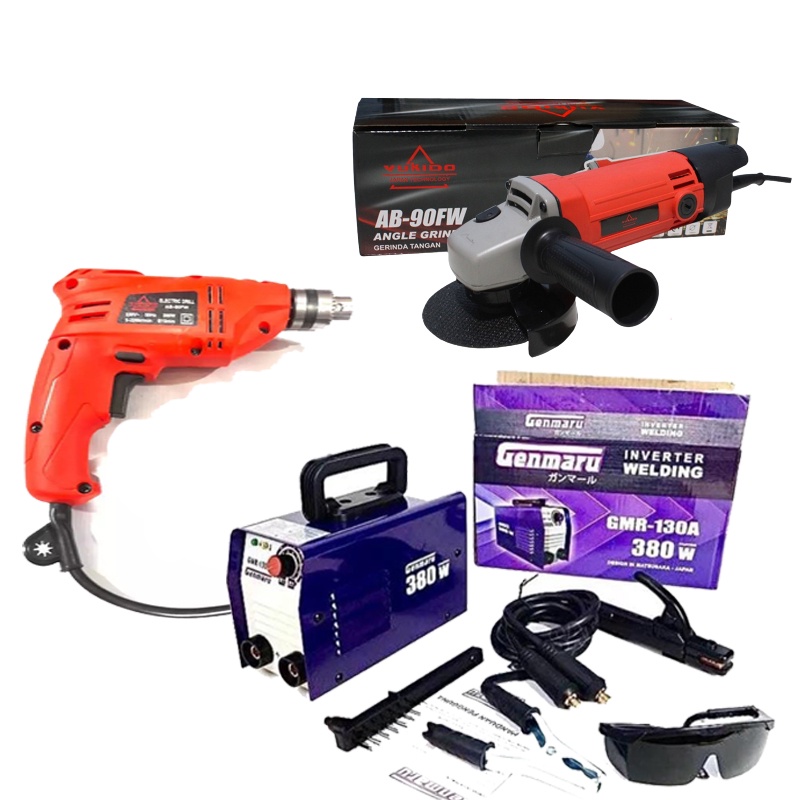 PAKET HEMAT PAKET 3 ITEM - MESIN LAS + MESIN GERINDA + MESIN BOR - BERGARANSI