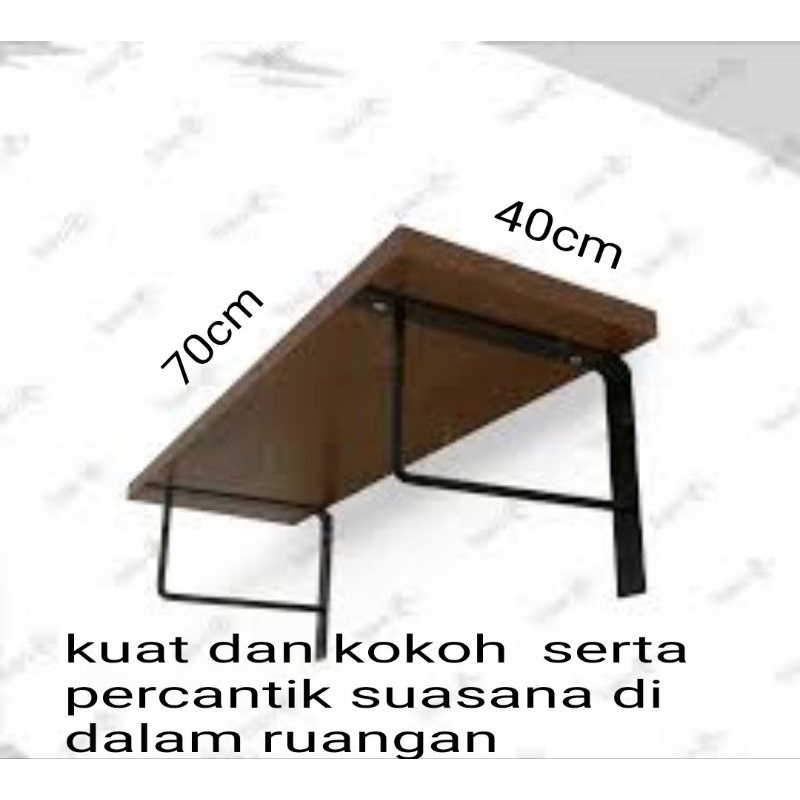 FLOATING RAK AMBALAN SIKU BESI SIZE 50 _ 60 _ 70  X 40 X 2CM