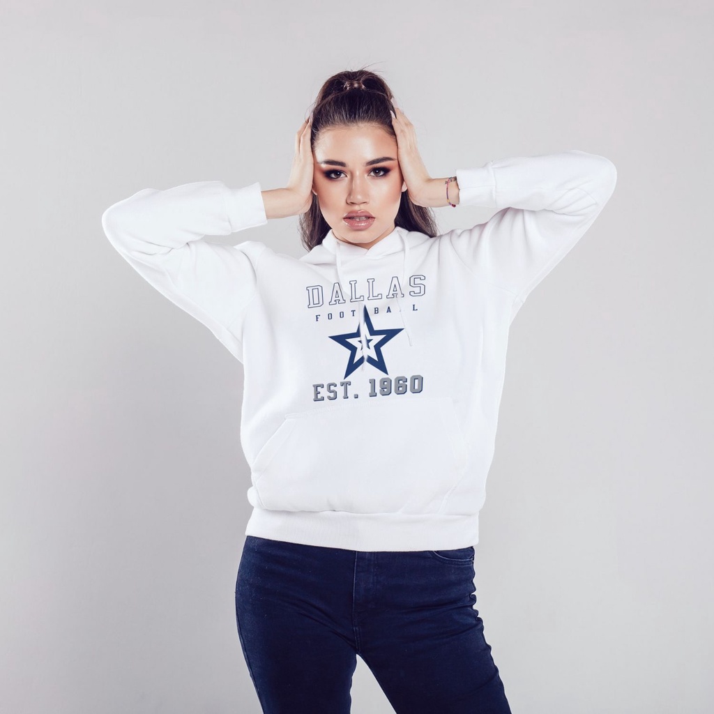 Hoodie Dallas Cowboys Football White Premium Quality