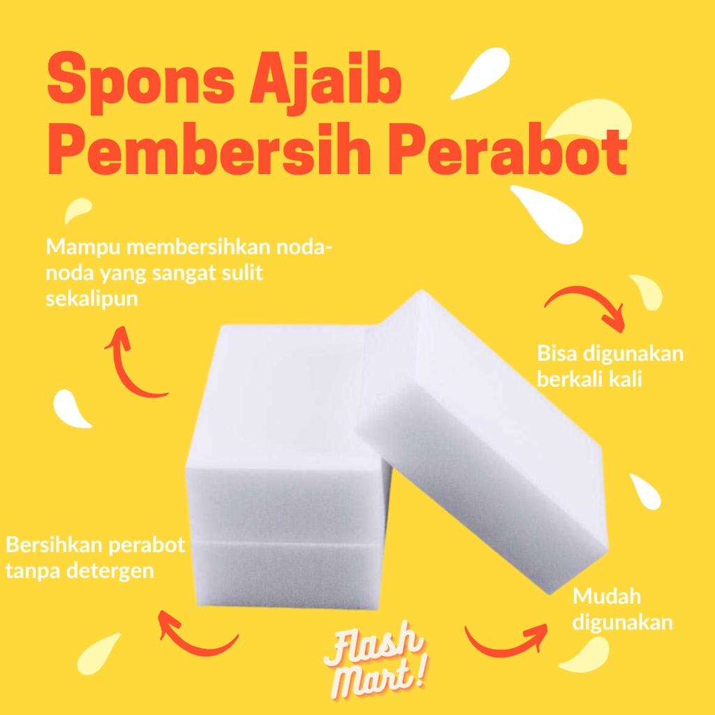 Flashmart Magic sponge cleaner busa ajaib / spons serbaguna bagus untuk pembersih melamin perabot