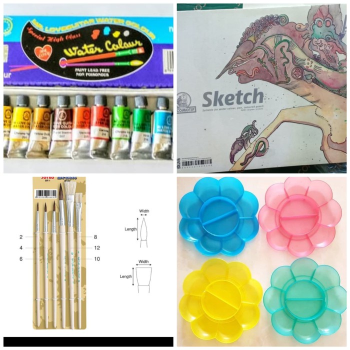 

Terbatas Paket Lukis Sketchbook A4+Cat Air+Kuas+Palet Terlaris
