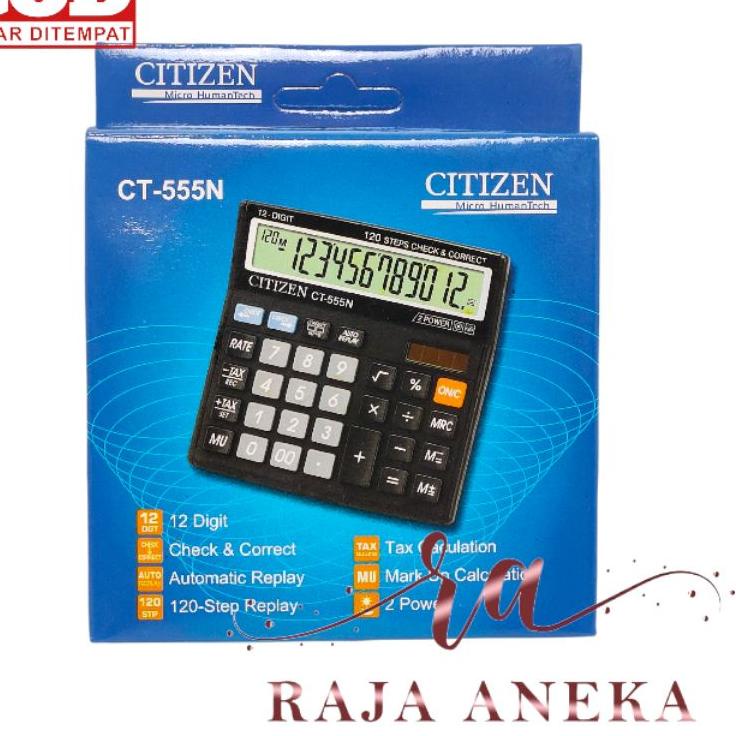 

Big Sale 지 Kalkulator Citizen CT-555N MEJA DAGANG COMPACT 12 DIGIT AWET CHECK CEK ULANG ct 555