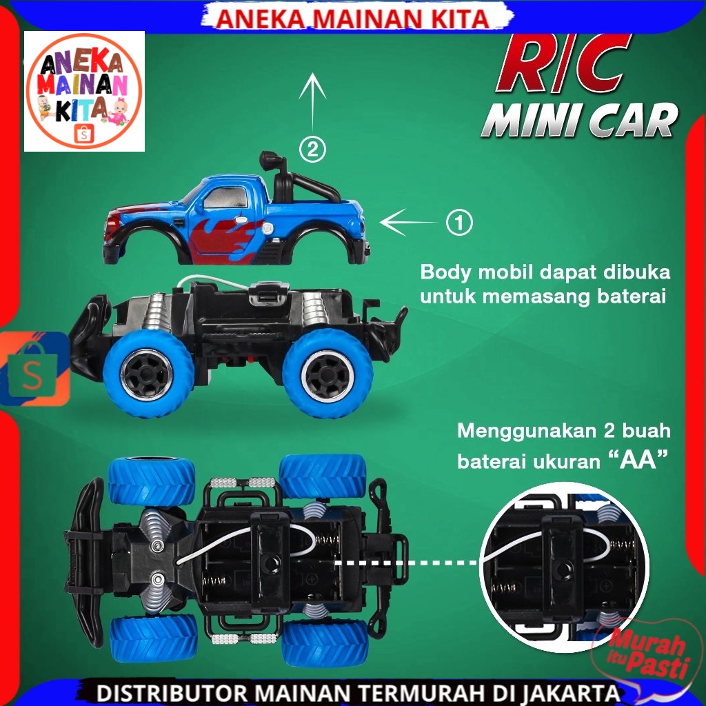 [ANEKA MAINAN] mainan mobil remot kontrol bentuk unik dan aman rc car toys SNI mainan terbaru