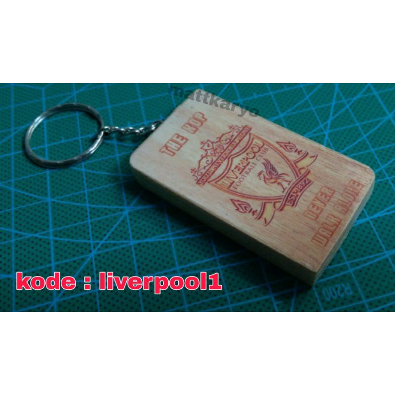 GANTUNGAN KUNCI KAYU LOGO KLUB SEPAKBOLA | LIVERPOOL LIGA INGGRIS | GANCI KAYU BOLA | AKSESORIS