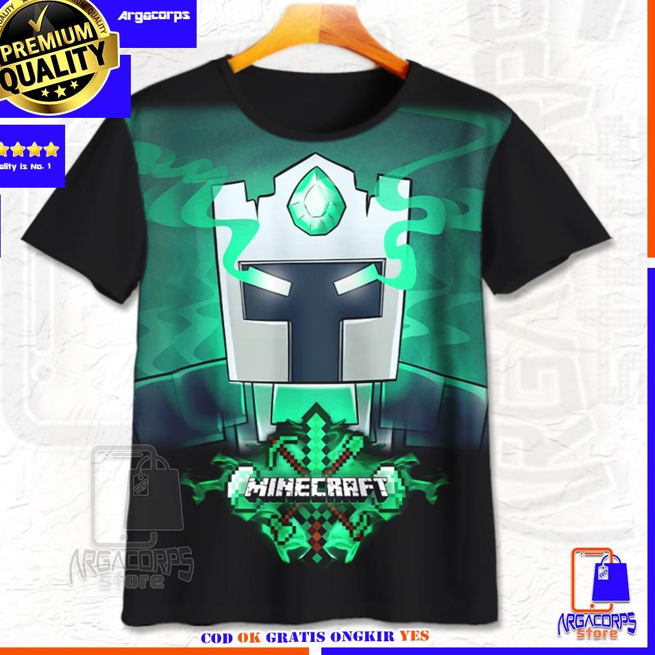"SAP.22Oc22х" Kaos Anak 3D Baju Anak Minecraft Frost Diamond Face Baju Distro -  Argacorps