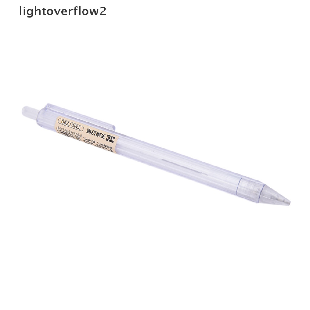 Lightoverflow2 Pensil Mekanik Otomatis 0.5mm Bahan Plastik Transparan Untuk Stationery Anak