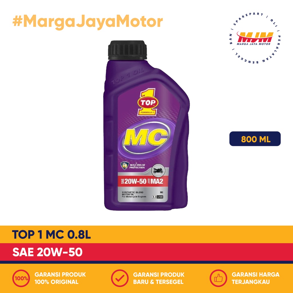 Top1 MC 4T 20W/50 800ml Top1 Oil 0.8L