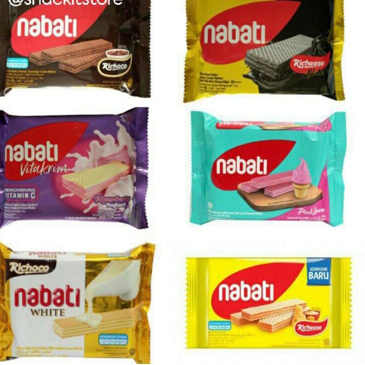 

L4R♗ Nabati Wafer Richoco All Varian 10Pcs x 30 gram kemasan Barang Baru