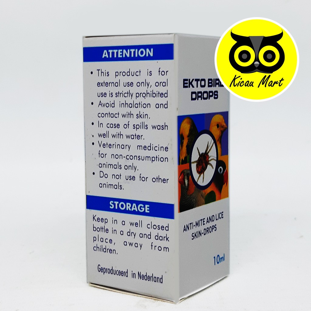 VITAMIN EKTO BIRD DROPS OBAT BURUNG KAKI BERSISIK BERKERAK CABUT BULU KUTUAN BASMI CACING EKTOBIRD