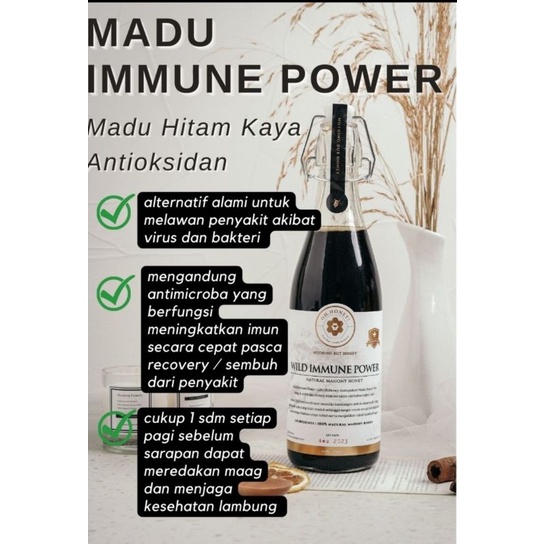 

QH Wild Immune Power Oh Honey - Madu Trigona Hitam Pahit Hutan Asli Baik untuk Maag Lambung Gerd