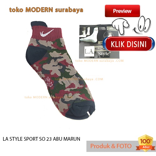 Kaos kaki pendek mata kaki tebal LA STYLE SPORT SO 23