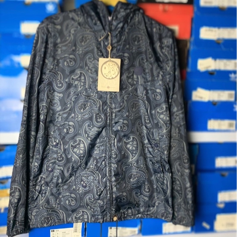 Pretty Green Paisley Zip Hoodie in Navy Originals