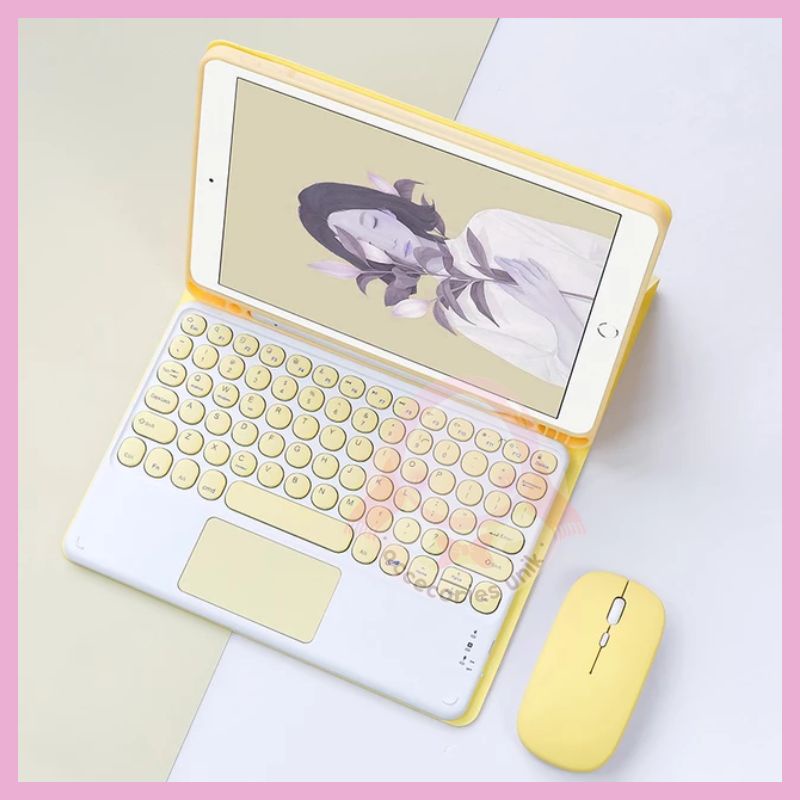 Ipad 6th Generation 10.2 Inch Book Cover Leather Flip Case Keyboard Touchpad Trackpad Wireless Keybo