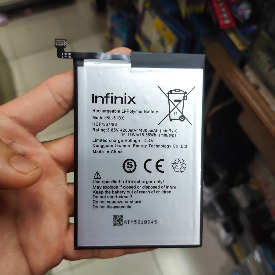 INFINIX NOTE 3 PRO / X601 / BL-45BX , INFINIX S4 / X626 / HOT 7 PRO / BL-39KX , INFINIX NOTE 8 / HOT 10 / HOT 11 / BL-51BX  baterai battery battle