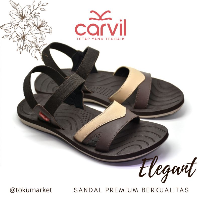 Sandal Carvil Wanita Gunung Sendal Cewek Tali Belakang