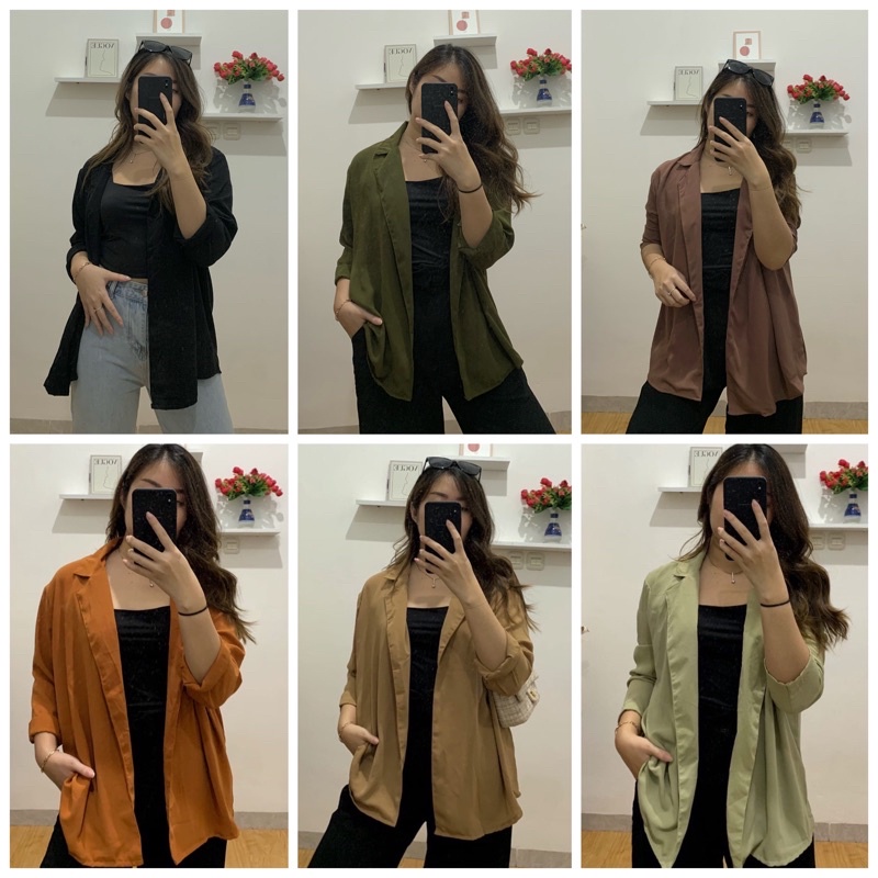 JOSHIN Square Blazer - Outer Luaran Kemeja Kerja Wanita