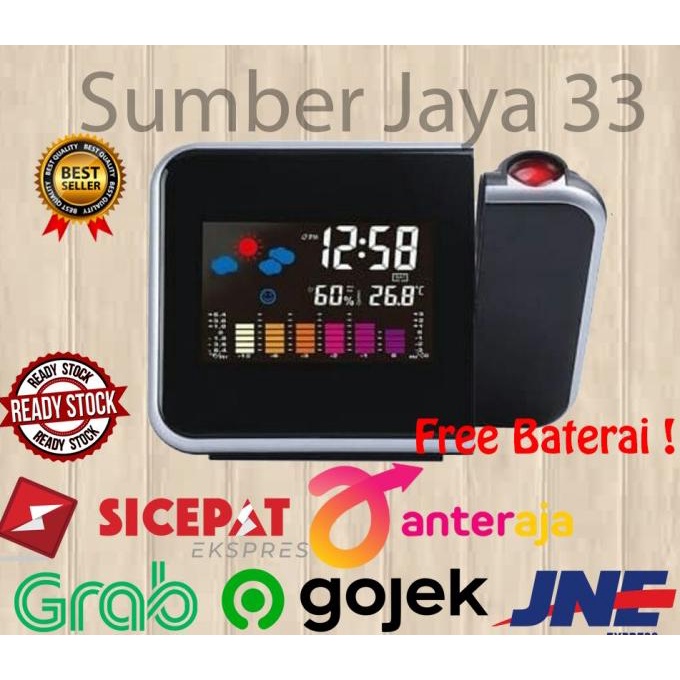 Jam Proyektor Digital Temperatur