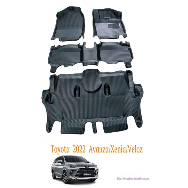 Karpet Mobil 5D Toyota avanza &amp; xenia 3 baris karpet alas kaki Car mart Karpet Alas Mobil Toyota avanza &amp; xenia carbon karpet 5d premium Toyota avanza &amp; xenia