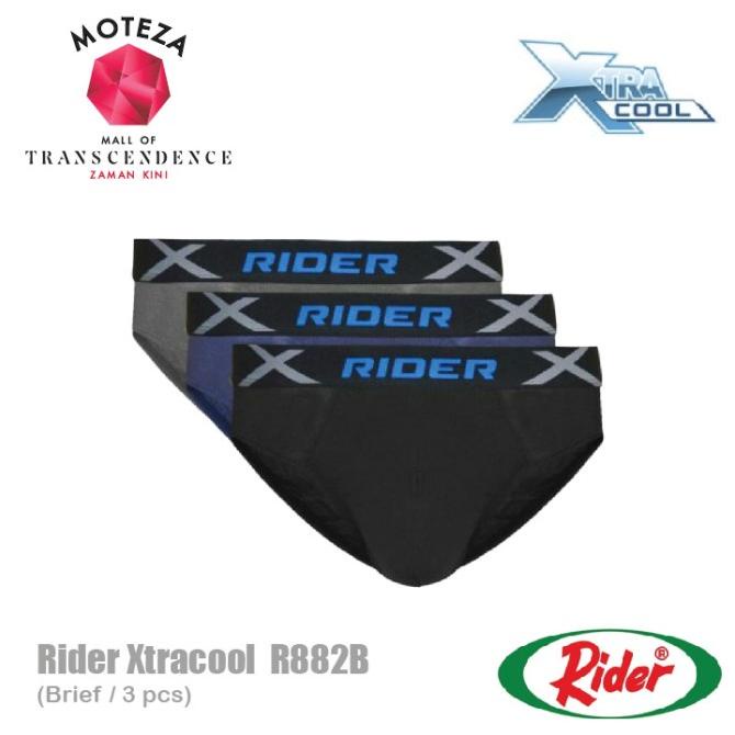 Celana Dalam Pria Mini Brief - RIDER Xtracool R882B - 1 Box isi 3 pcs