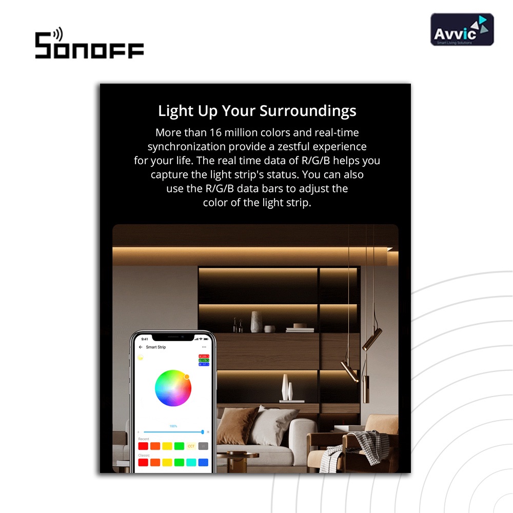 Sonoff L2-5M  Smart LED Strip Wireless LED Strip RGB Smart Home IOT