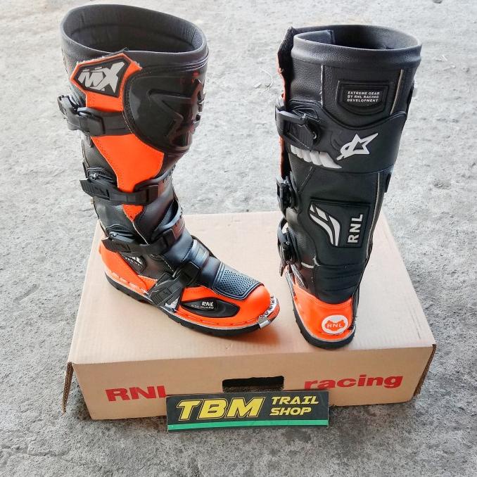 ] Sepatu Boot Trail RNL G4 Orange Hitam